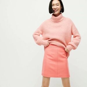 J. Crew Princess Mini Skirt Double-Serge Wool Pink NWT
